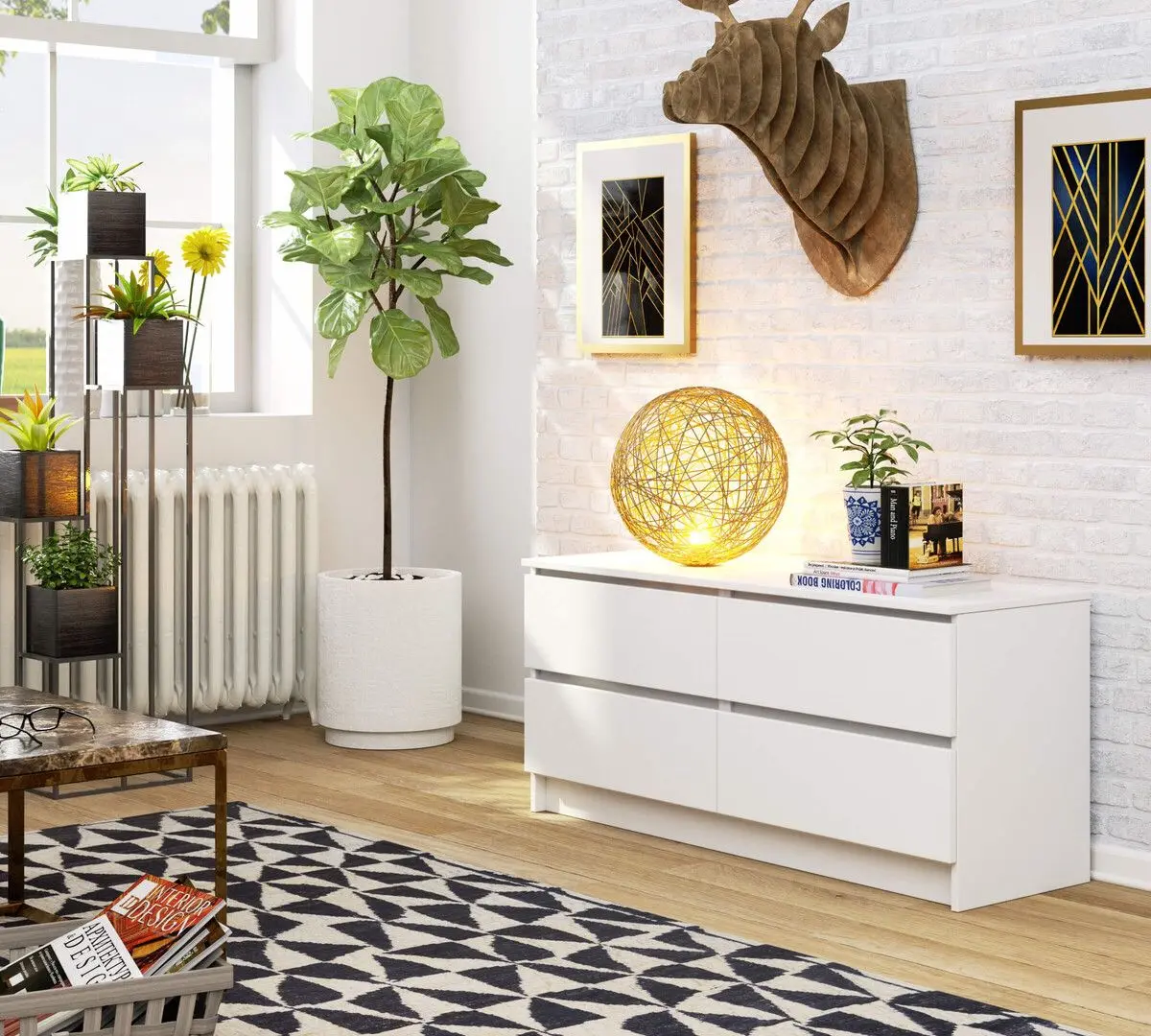 Comoda Akord K120 4SZ (White)