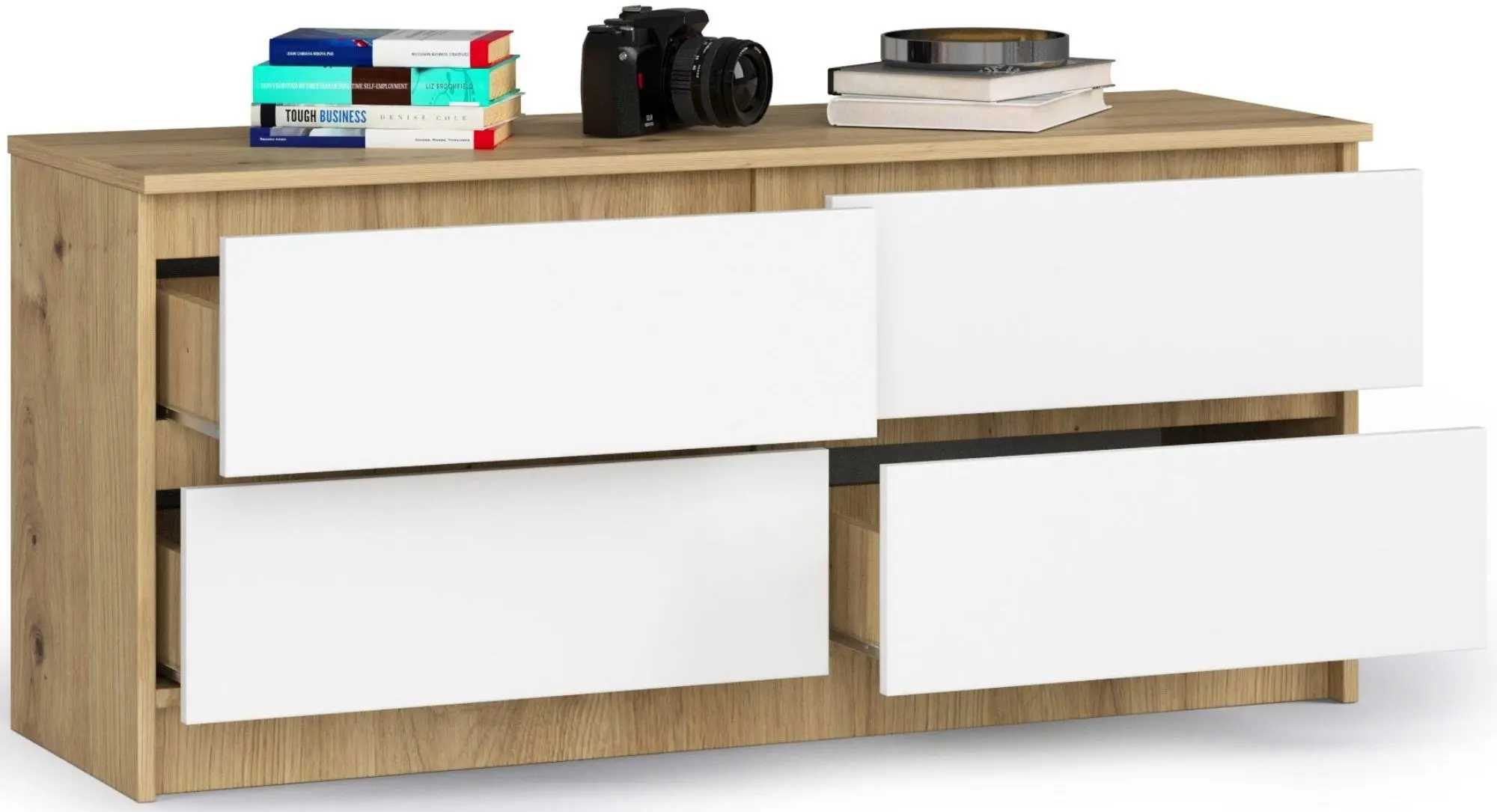 Comoda Akord K120 4SZ (Artisan Oak/White)