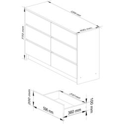 Comoda Akord K120 6SZ (Craft Oak) Thumb