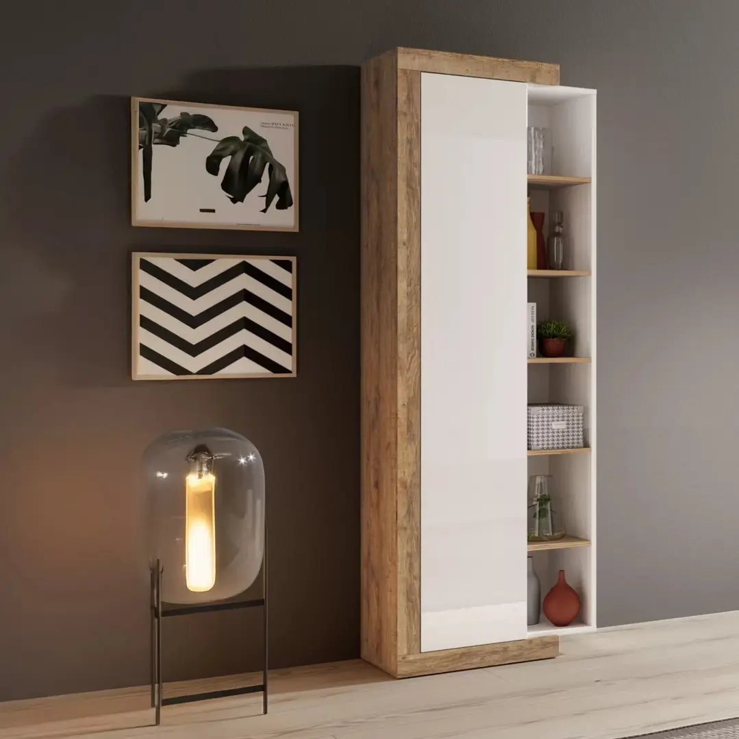 Etajera Helvetia Sintra №05 1D (Samdal Oak/White/White Gloss)