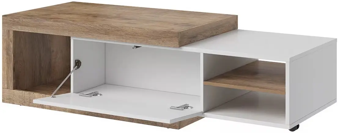 Журнальный столик Helvetia Sintra №99 (Samdal Oak/White/White Gloss)