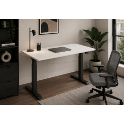 Masa de birou ET123 BL inaltime reglabila (White/Black)