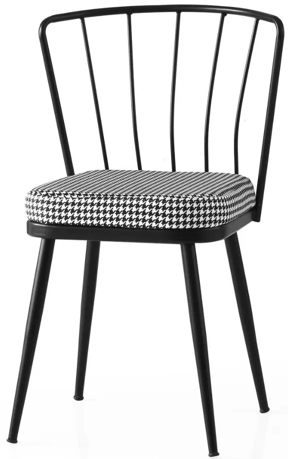 Обеденный набор Prestige Efes X Leg 70x110cm 1+4 (Gray Marble/Black/White)