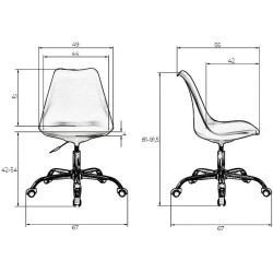 Кресло Sunrise C-30 PP (White/Chrome) Thumb