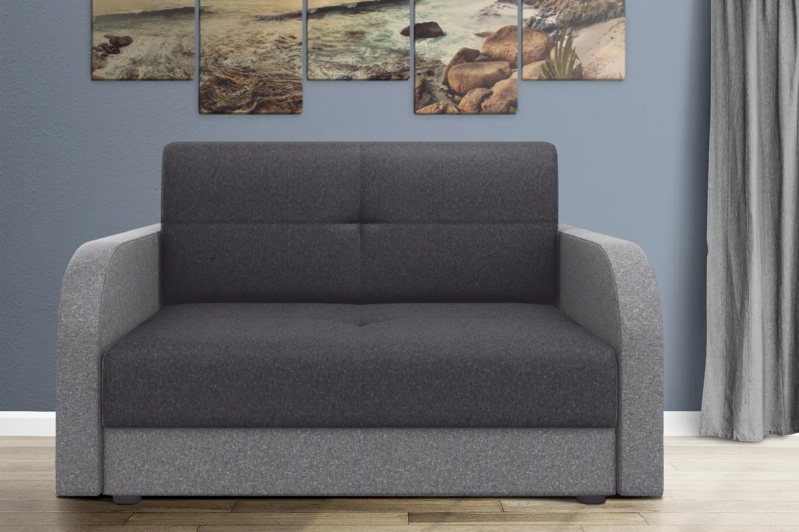 Canapea Space Meble Amerykanka Twice 120 Sawana 05/Sawana 21 (Gray Dark/Gray)