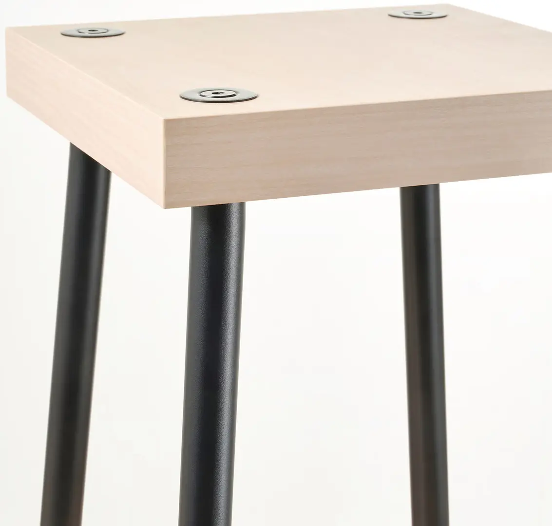 Set mese taburete Ikea Fridnas 2+2 (Negru/Aspect mesteacan)