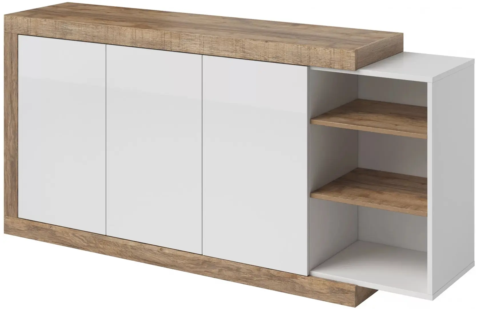 Tumba Helvetia Sintra №47 3D (Samdal Oak/White/White Gloss)