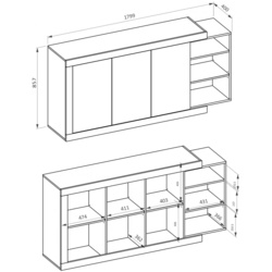 Tumba Helvetia Sintra №47 3D (Samdal Oak/White/White Gloss) Thumb