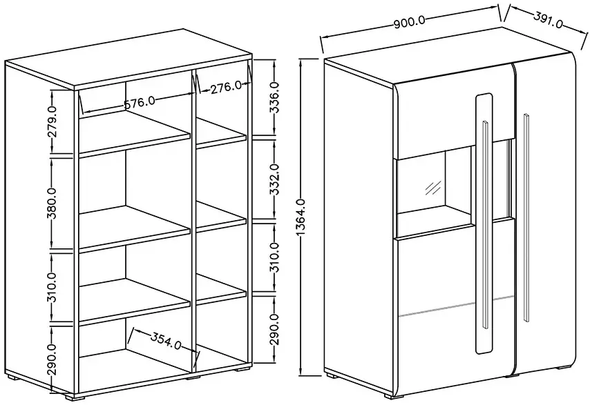 Tumba Helvetia Tulsa №42 2D (White/White Gloss)