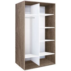 Dulap-cupe Modern Braun Top 2 140x210x60 2 oglinzi (Vintage Oak) Thumb