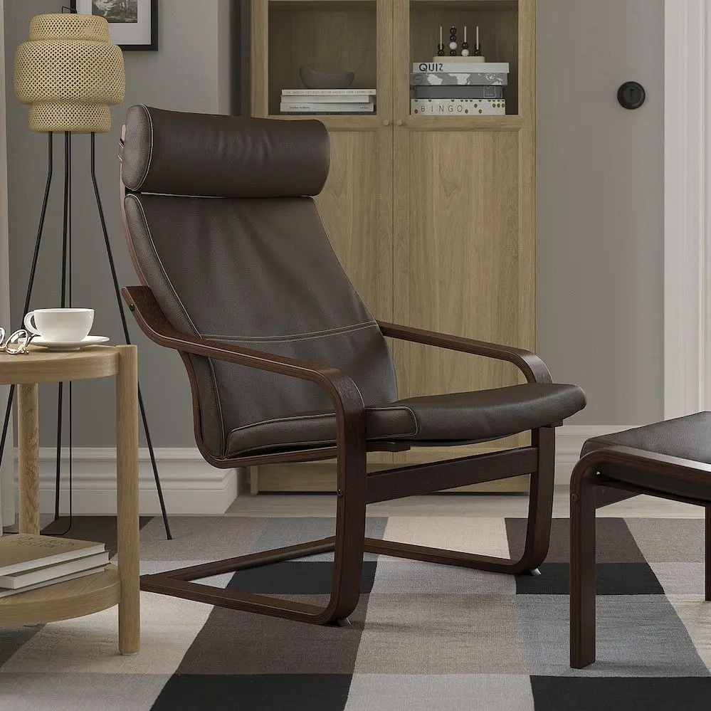 Fotoliu Ikea Poang/Glose (Maro/Maro inchis)