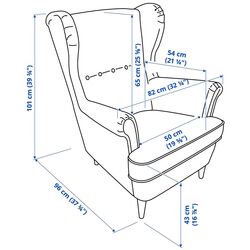 Fotoliu Ikea Strandmon/Djuparp (Verde inchis) Thumb