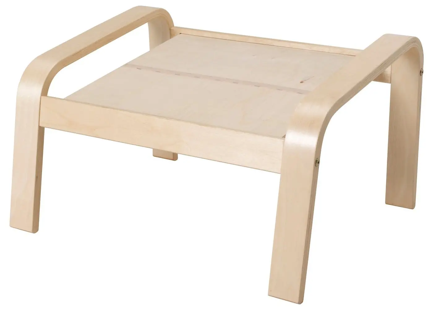 Пуф Ikea Poang/Glose (Березовый шпон/Экрю)