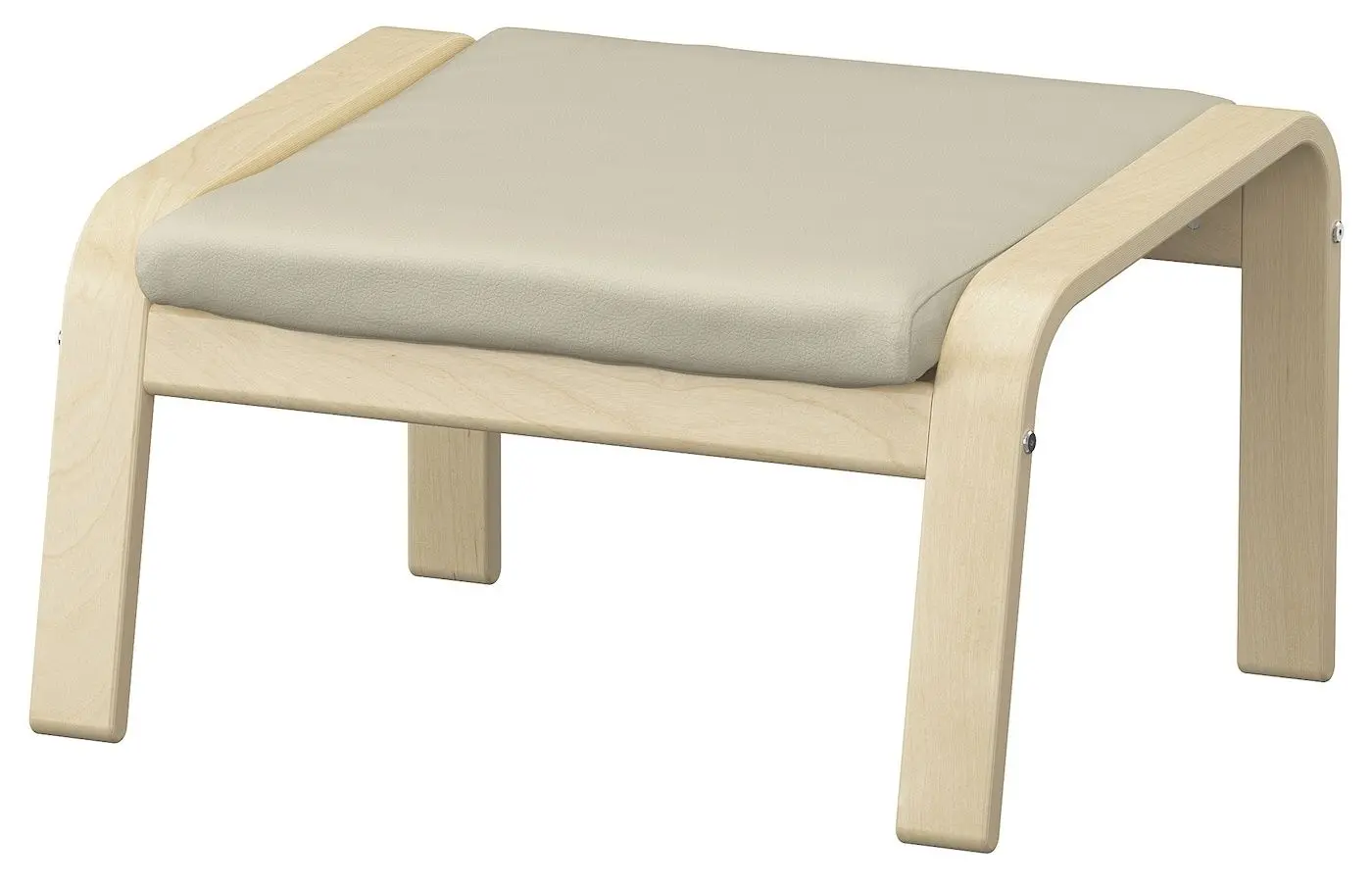 Пуф Ikea Poang/Glose (Березовый шпон/Экрю)