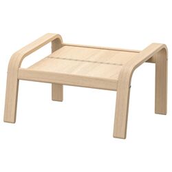 Пуф Ikea Poang/Glose (Дубовый шпон беленый/Экрю) Thumb