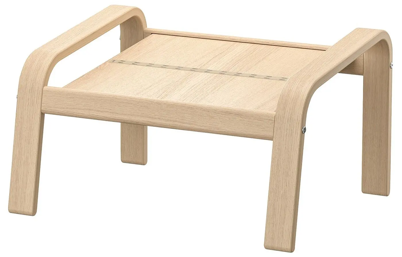 Пуф Ikea Poang/Glose (Дубовый шпон беленый/Экрю)