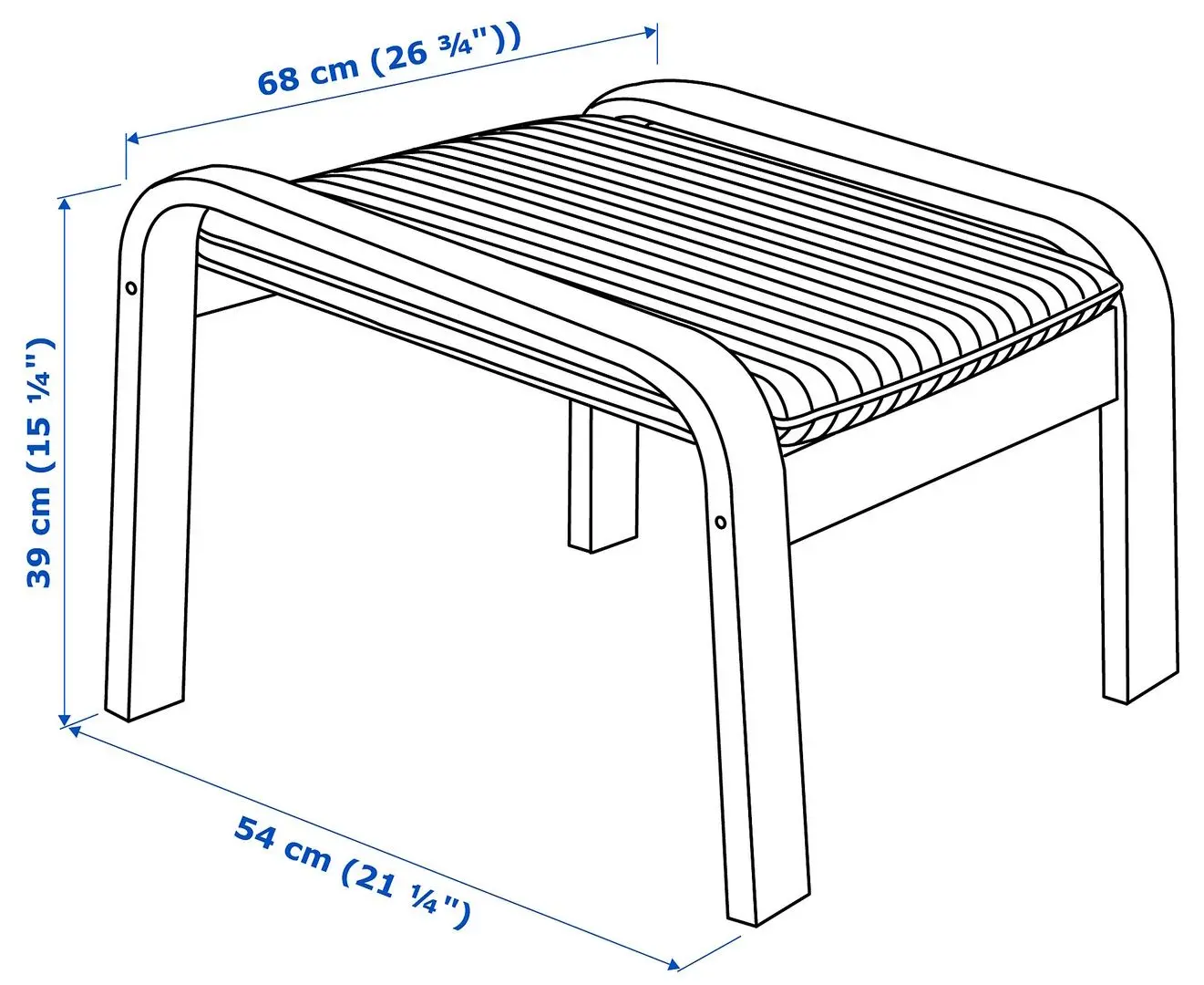 Puf Ikea Poang/Knisa (Negru-maro/Bej deschis) - 4