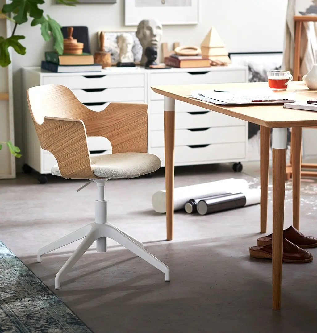 Scaun Ikea Fjallberget/Gunnared (Furnir stejar alb/Bej)