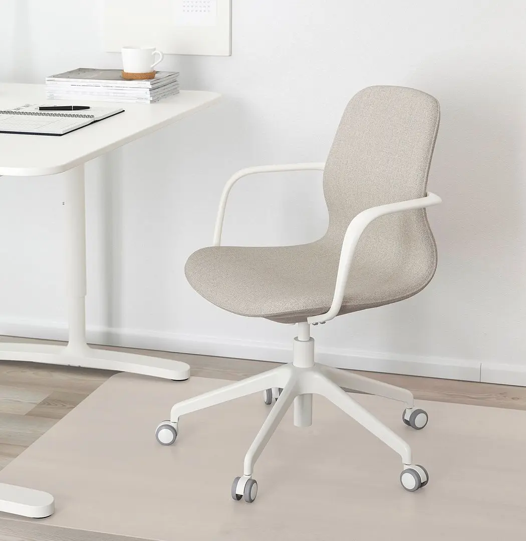 Кресло Ikea Langfjall/Gunnared (Бежевый/Белый)