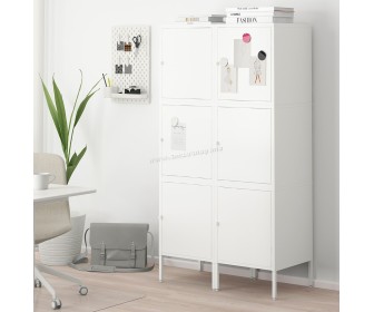 Шкаф для хранения Ikea Hallan с 6 дверцами 90x47x167 (Белый)