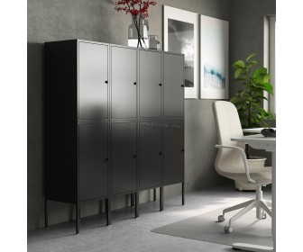 Шкафчик для хранения Ikea Lixhult 140x35x142 (Антрацит)