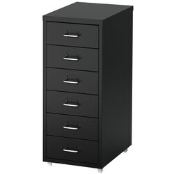 Комод Ikea Helmer с колесами 28x69 (Черный) Thumb