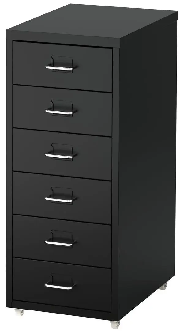 Комод Ikea Helmer с колесами 28x69 (Черный)