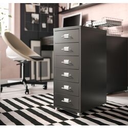 Комод Ikea Helmer с колесами 28x69 (Черный)