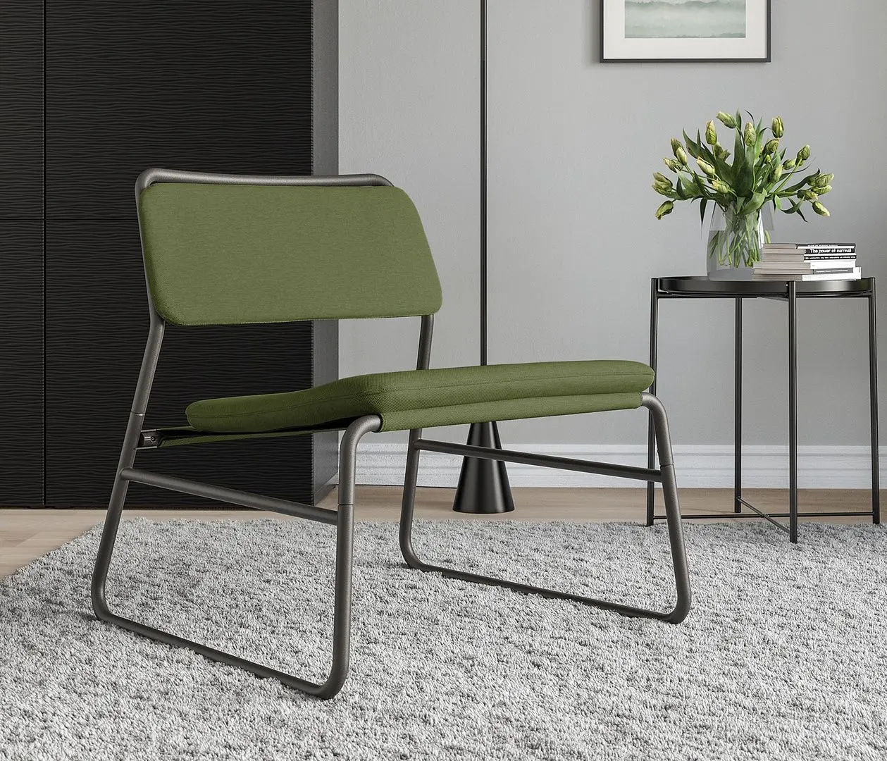 Кресло Ikea Linneback/Orrsta (Оливковый)