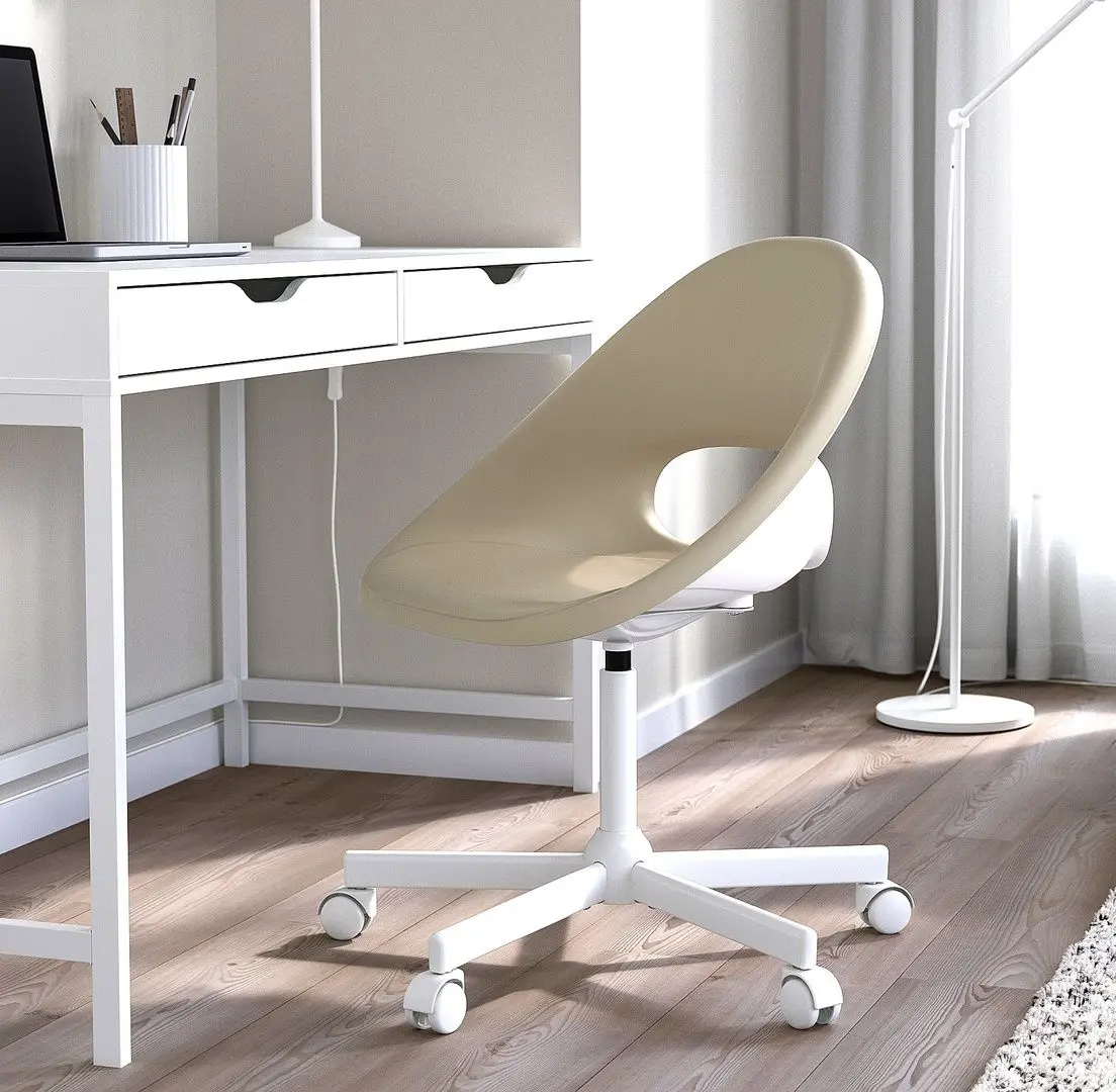 Fotoliu rotativ Ikea Eldberget/Malskar (Bej/Alb)