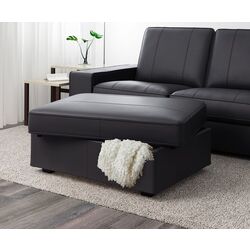 Puf Ikea KivikGrann/Bomstad (Negru)