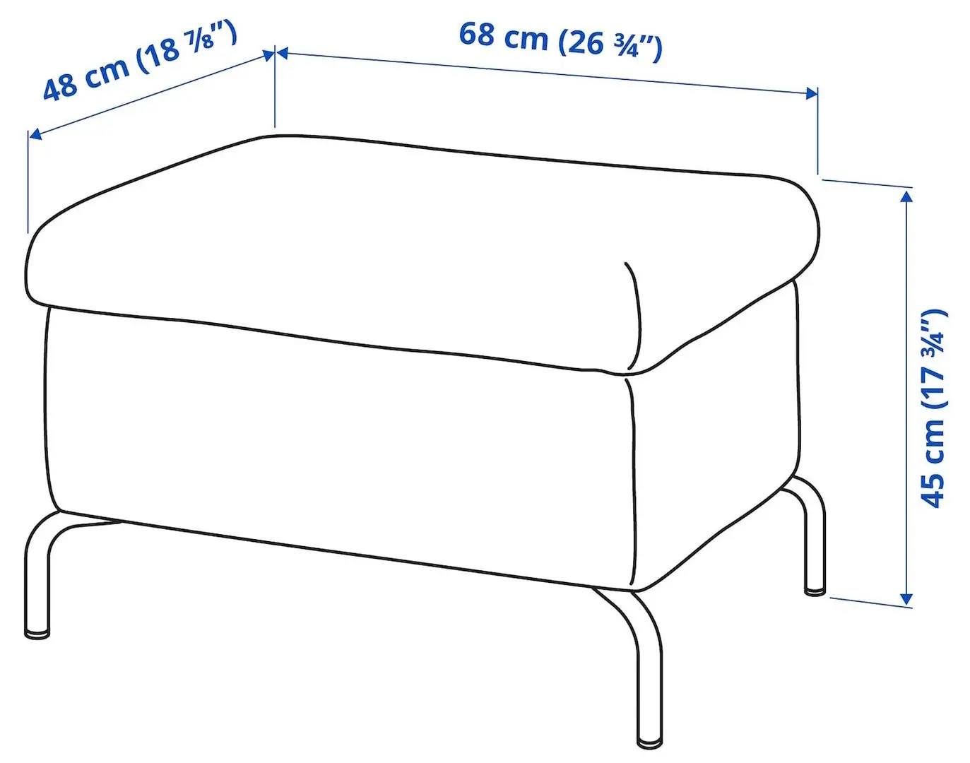 Puf Ikea Fammarp/Viarp (Bej-maro/Metal) - 8
