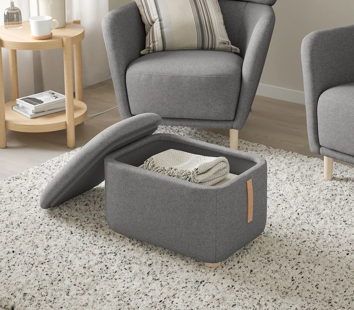 Puf Ikea Oskarshamn/Tibbleby (Bej/Gri)