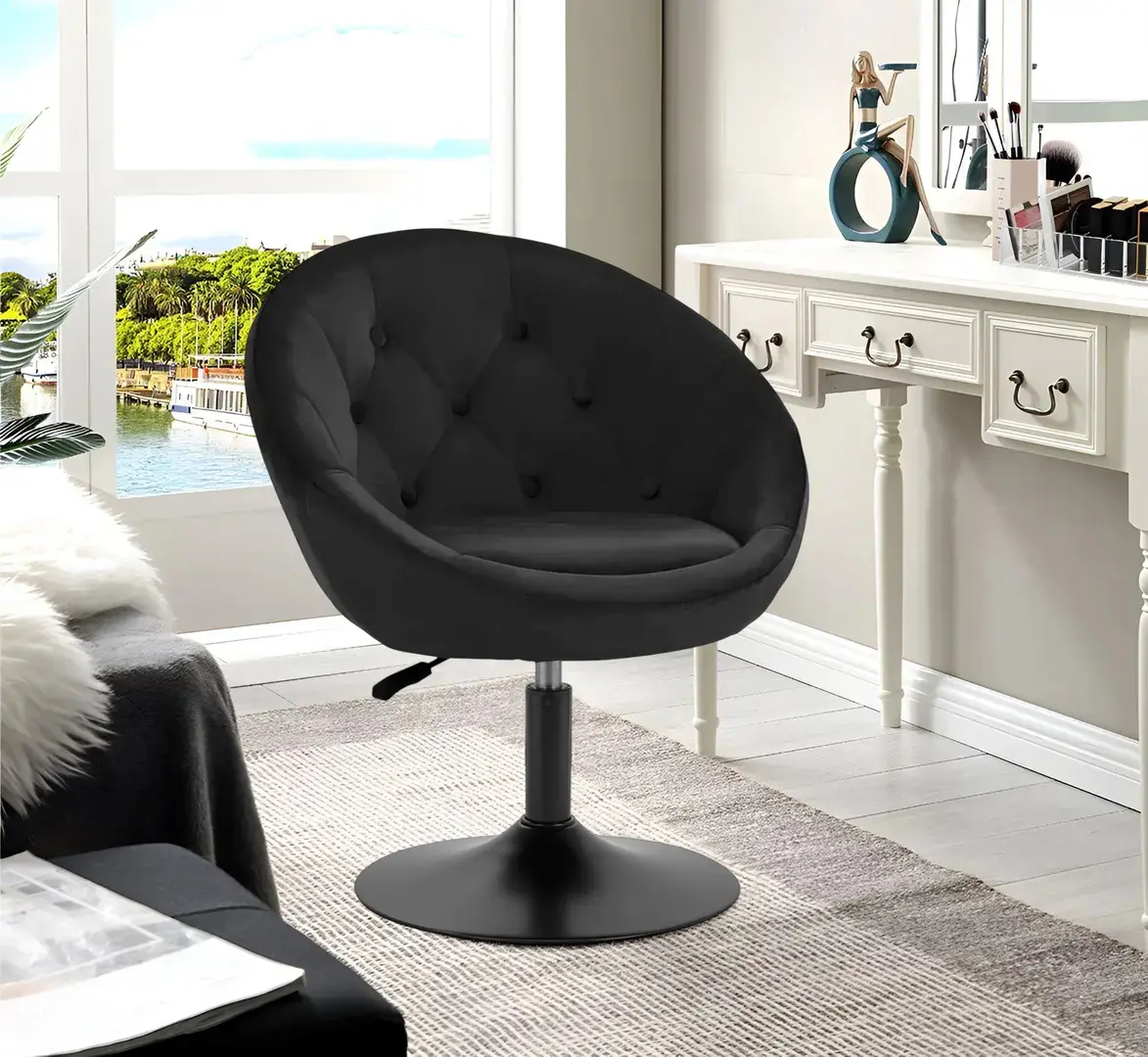 Кресло 4Rico QS-BL12B 151018 Velvet (Black)