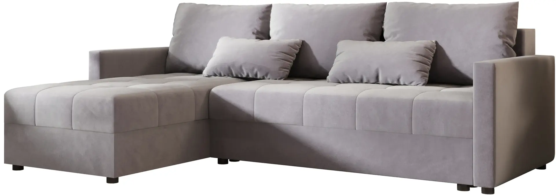 Canapea de colt Space Meble Mos L Bis Itaka 50 (Gray Light)