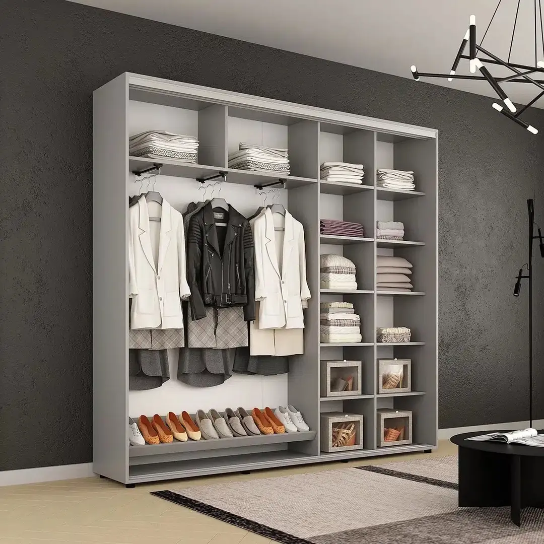 Dulap-cupe Mobildor Compact 1 oglinda/1 PAL/ornament grecesc 220x220x45 (Gray) - 3