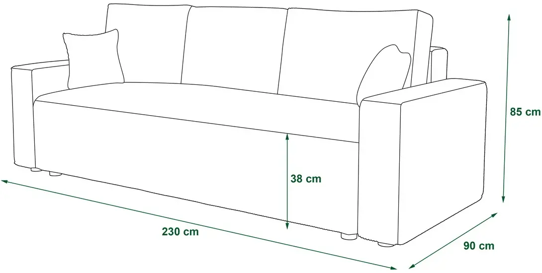 Canapea Space Meble Ambro Poso 34 (Graphite) - 5