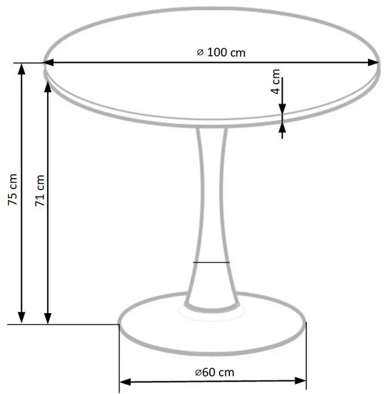 Стол Halmar Carmelo (Walnut/Black)