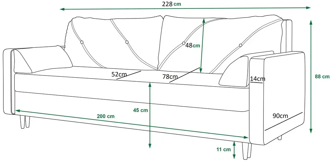 Диван Space Meble Astra Cosmic 160 (Gray) - 6