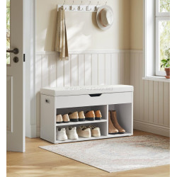 Bancheta-etajera pentru incaltaminte Vasagle LHS30W (White)