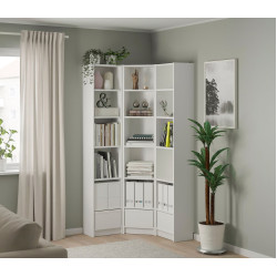 Etajera coltar Ikea Billy 95/95x28x202 (Alb)