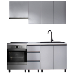 Bucatarie modulara Ambianta Astra 2 1.8m (Gri Deschis/Grafit) Thumb