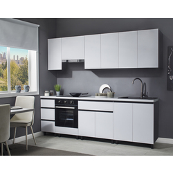 Bucatarie modulara Ambianta Astra 3 2.6m (Alb/Grafit)