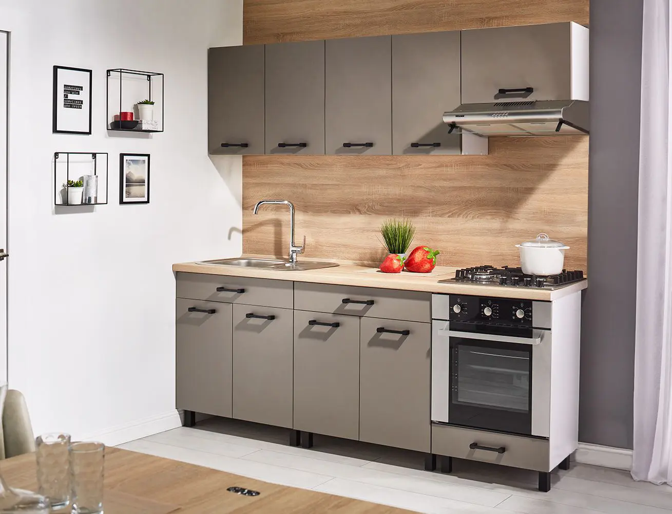 Bucatarie modulara Ambianta Iris 2 2.0m (Gri)