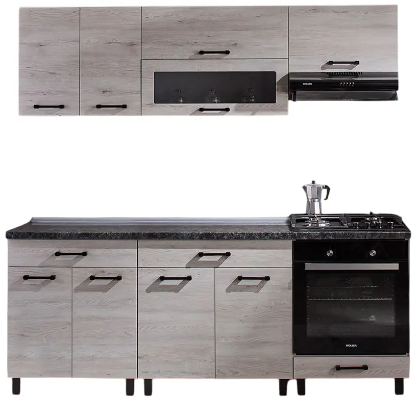 Bucatarie modulara Ambianta Iris 3 2.0m (Samoa Alb)