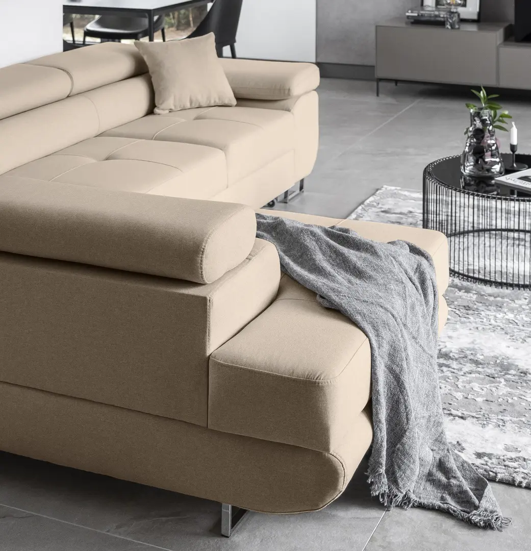 Canapea de colt Eltap Anton Cover 02 Right (Light Beige-Gray)