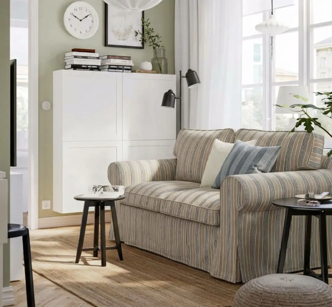 Диван Ikea Ektorp/Karlshov 2-местный (Бежевый/Разноцветный)