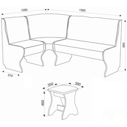 Кухонный уголок Ambianta Cleo-2 Eco Thumb