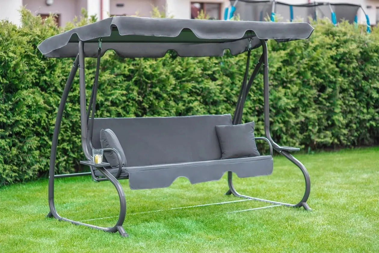 Скамья-качели с тентом FunFit Garden Relax Plus 1604 (Grey)