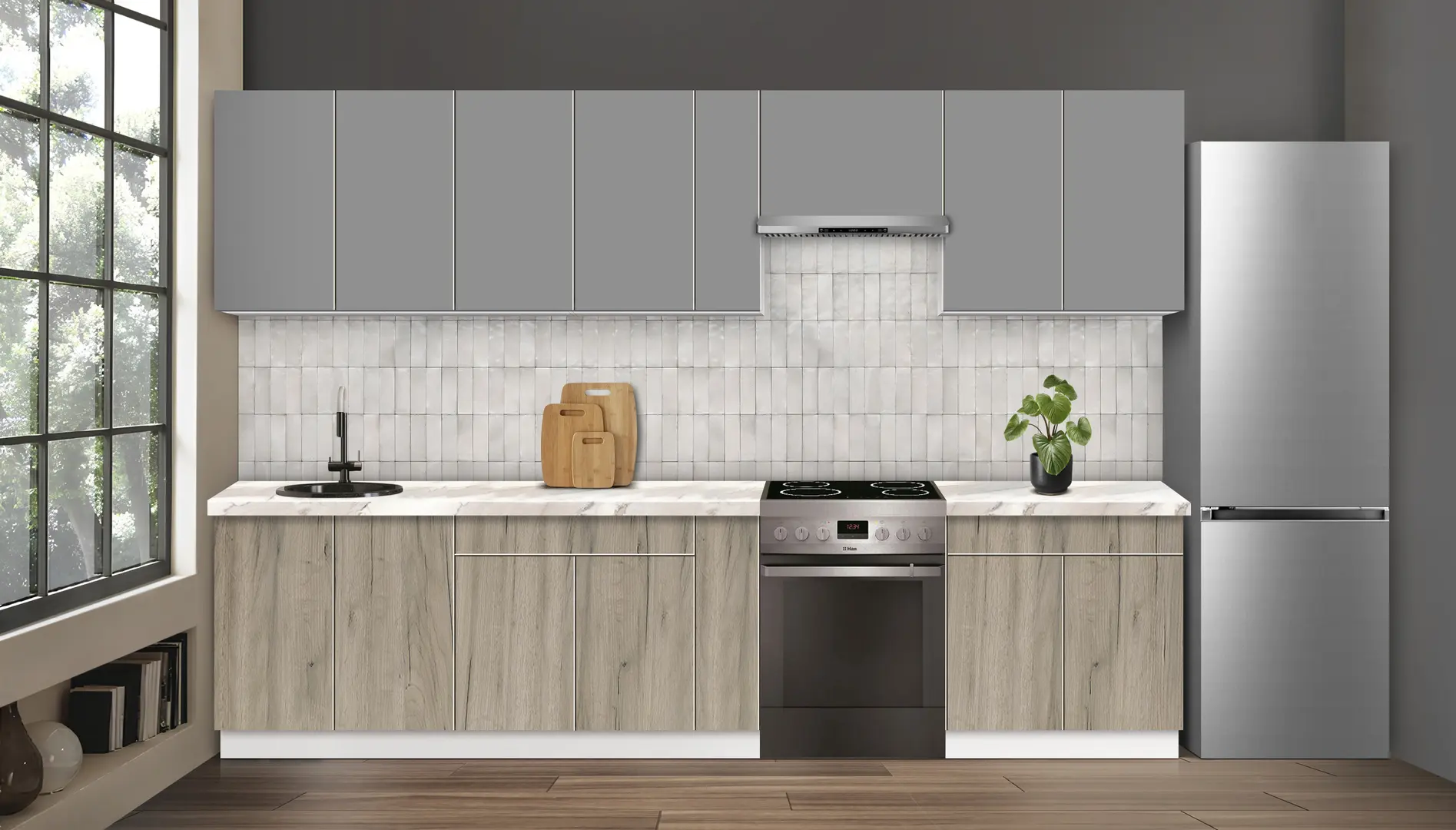 Bucatarie modulara Modern Dolce Vita 4 H68 3.2m